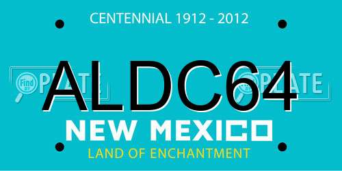 ALDC64 New Mexico License Plate