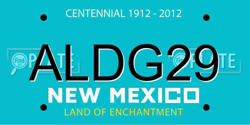 ALDG29 New Mexico License Plate