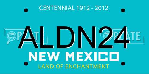 ALDN24 New Mexico License Plate