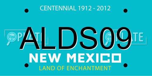 ALDS09 New Mexico License Plate