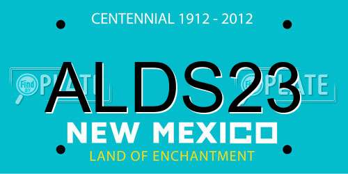 ALDS23 New Mexico License Plate