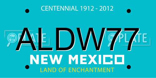 ALDW77 New Mexico License Plate