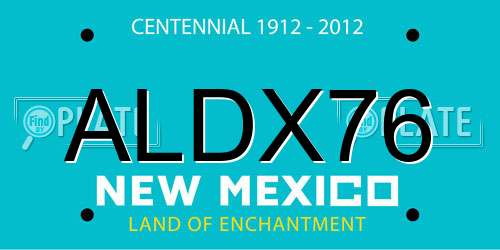 ALDX76 New Mexico License Plate
