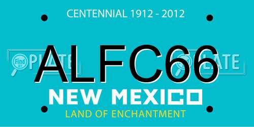 ALFC66 New Mexico License Plate