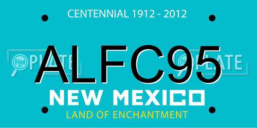 ALFC95 New Mexico License Plate
