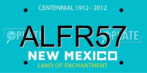 ALFR57 New Mexico License Plate