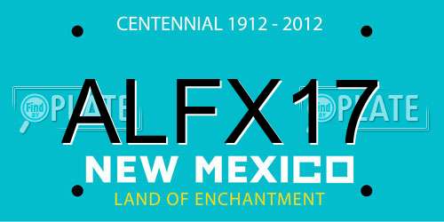 ALFX17 New Mexico License Plate