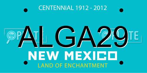 ALGA29 New Mexico License Plate