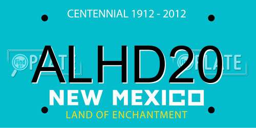 ALHD20 New Mexico License Plate