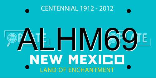 ALHM69 New Mexico License Plate