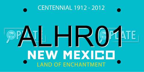 ALHR01 New Mexico License Plate