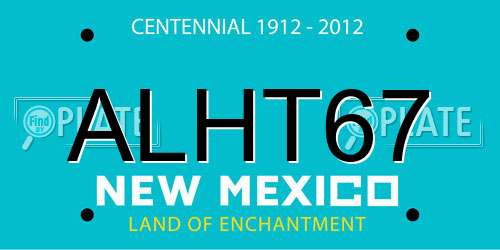 ALHT67 New Mexico License Plate