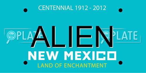 ALIEN New Mexico License Plate