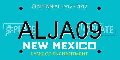 ALJA09 New Mexico License Plate