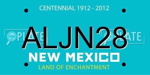 ALJN28 New Mexico License Plate