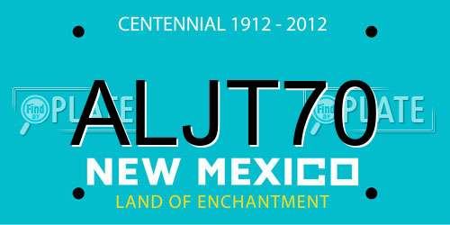 ALJT70 New Mexico License Plate