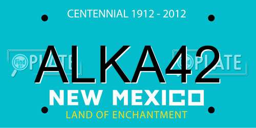 ALKA42 New Mexico License Plate