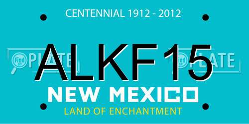 ALKF15 New Mexico License Plate