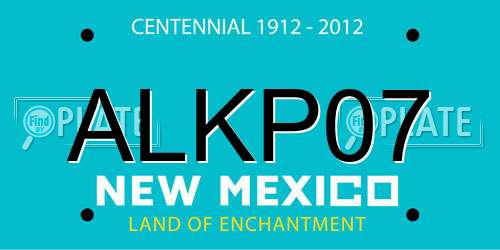 ALKP07 New Mexico License Plate