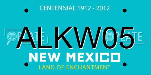 ALKW05 New Mexico License Plate