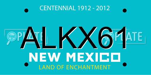ALKX61 New Mexico License Plate