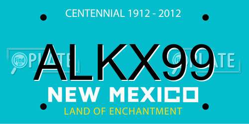 ALKX99 New Mexico License Plate