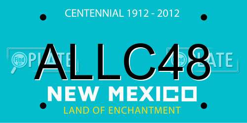 ALLC48 New Mexico License Plate