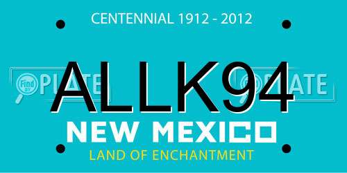 ALLK94 New Mexico License Plate