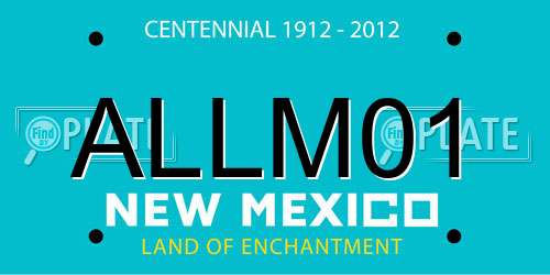 ALLM01 New Mexico License Plate
