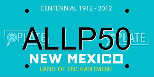 ALLP50 New Mexico License Plate