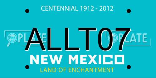 ALLT07 New Mexico License Plate