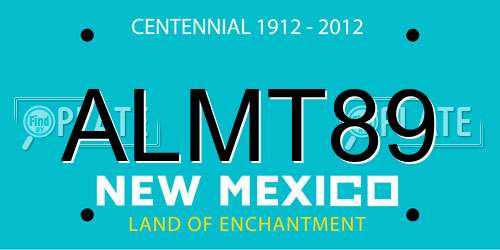 ALMT89 New Mexico License Plate