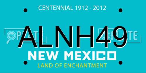 ALNH49 New Mexico License Plate