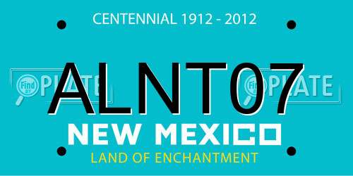 ALNT07 New Mexico License Plate