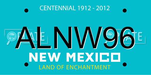 ALNW96 New Mexico License Plate