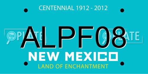 ALPF08 New Mexico License Plate