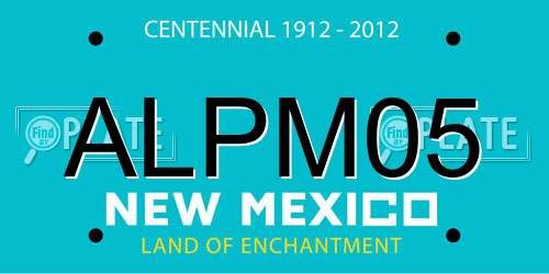ALPM05 New Mexico License Plate