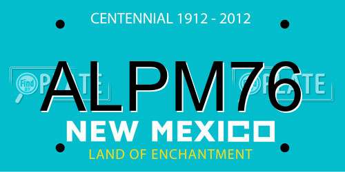 ALPM76 New Mexico License Plate