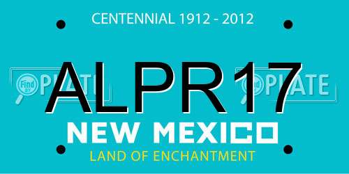 ALPR17 New Mexico License Plate