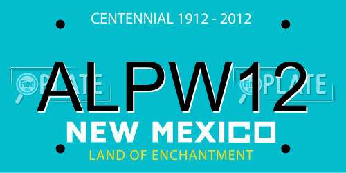 ALPW12 New Mexico License Plate