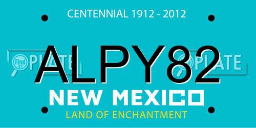 ALPY82 New Mexico License Plate