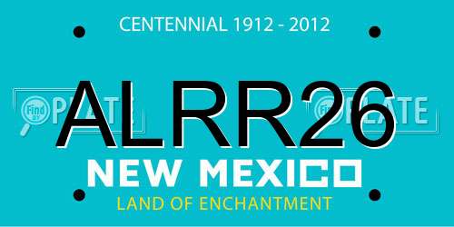ALRR26 New Mexico License Plate