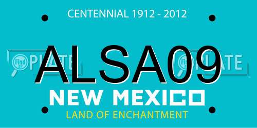 ALSA09 New Mexico License Plate