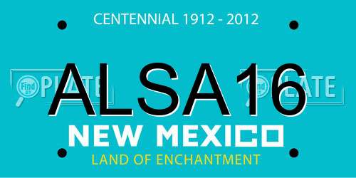 ALSA16 New Mexico License Plate