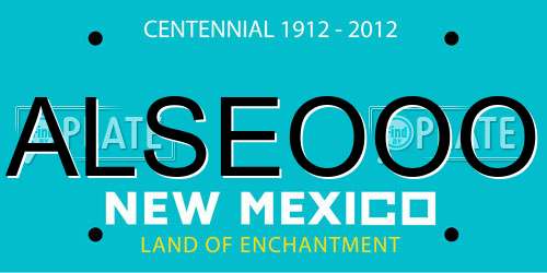 ALSEOOO New Mexico License Plate