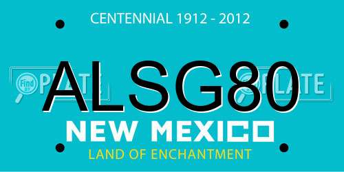 ALSG80 New Mexico License Plate