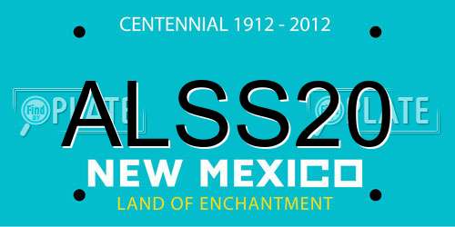 ALSS20 New Mexico License Plate