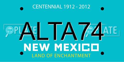 ALTA74 New Mexico License Plate