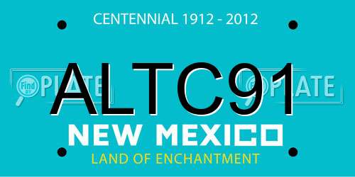 ALTC91 New Mexico License Plate