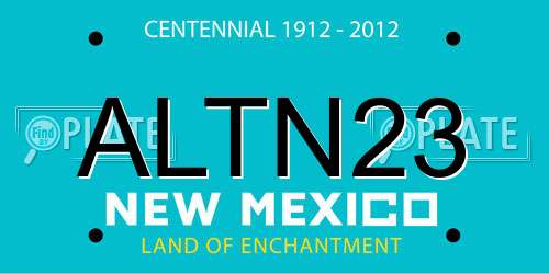 ALTN23 New Mexico License Plate